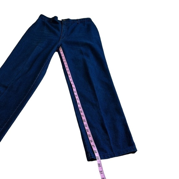 Jean St. Germain Vintage Blue Denim High Rise Straight Jeans - Size 14 - Picture 9 of 11